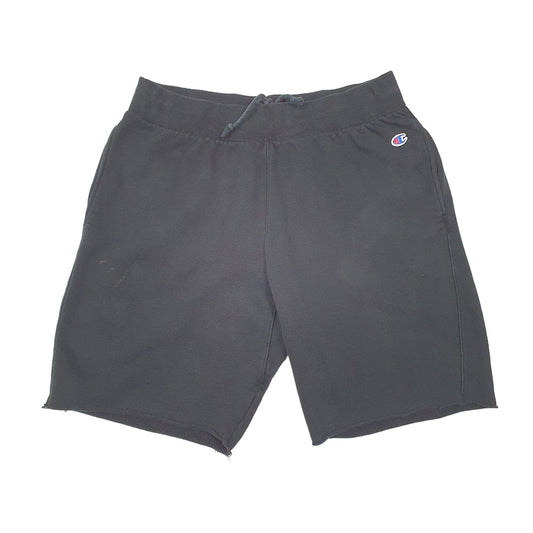 Mens Black Champion Reverse Weave Sweat Shorts