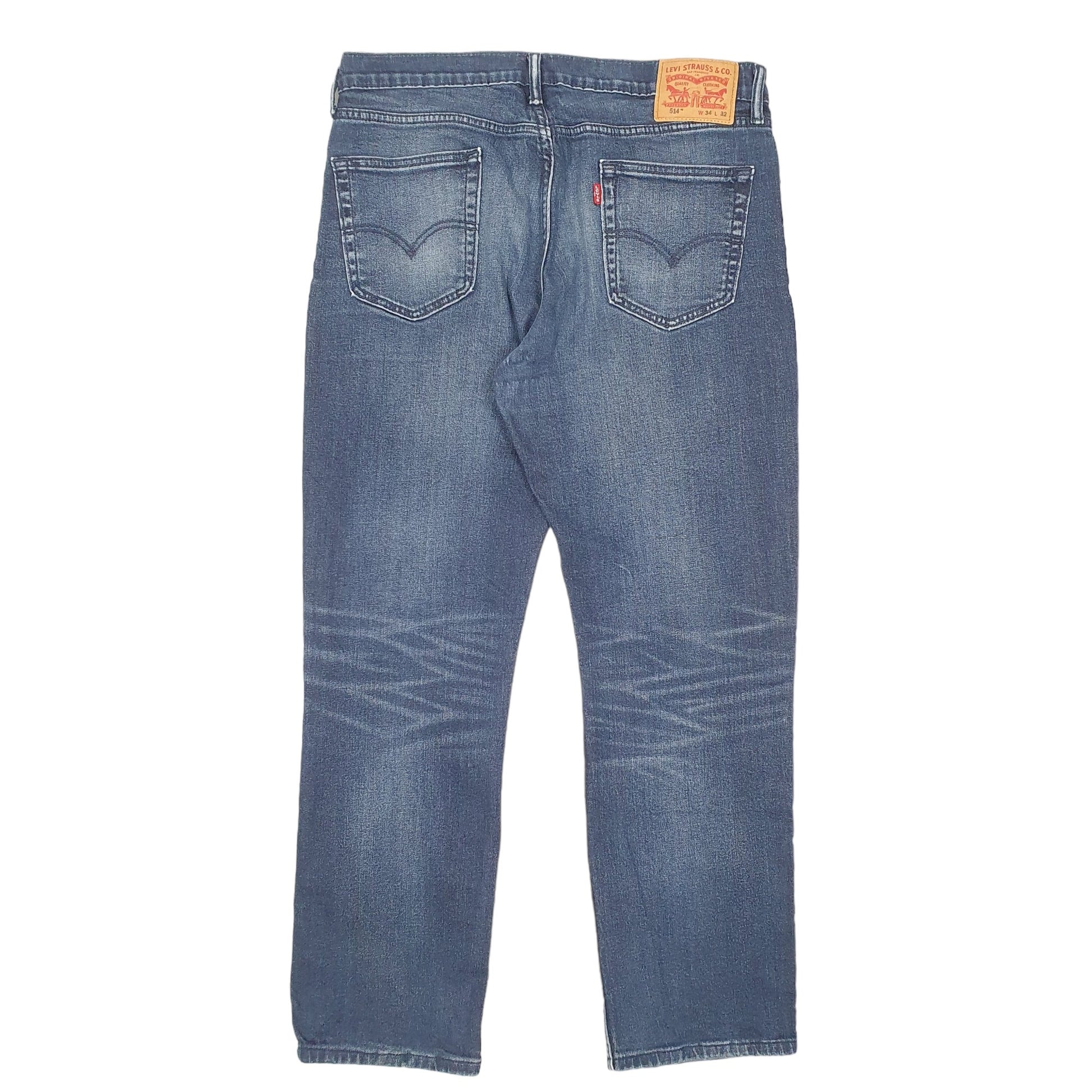 Mens Navy Levis Stretch 514 JeansW34 L30