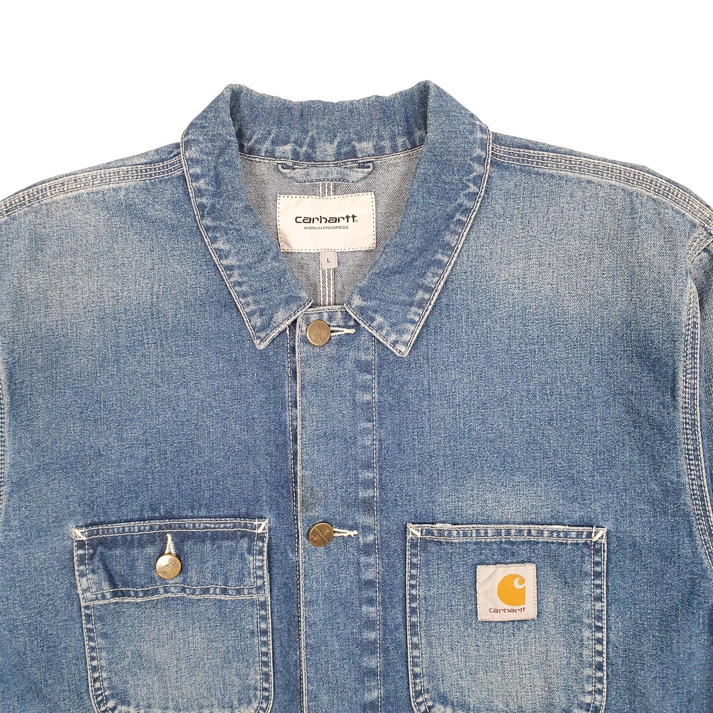 Mens Blue Carhartt Michigan Chore Full Zip Coat