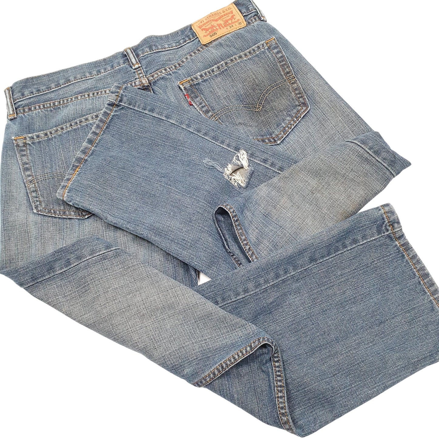 Mens Blue Levis  505 JeansW34 L30