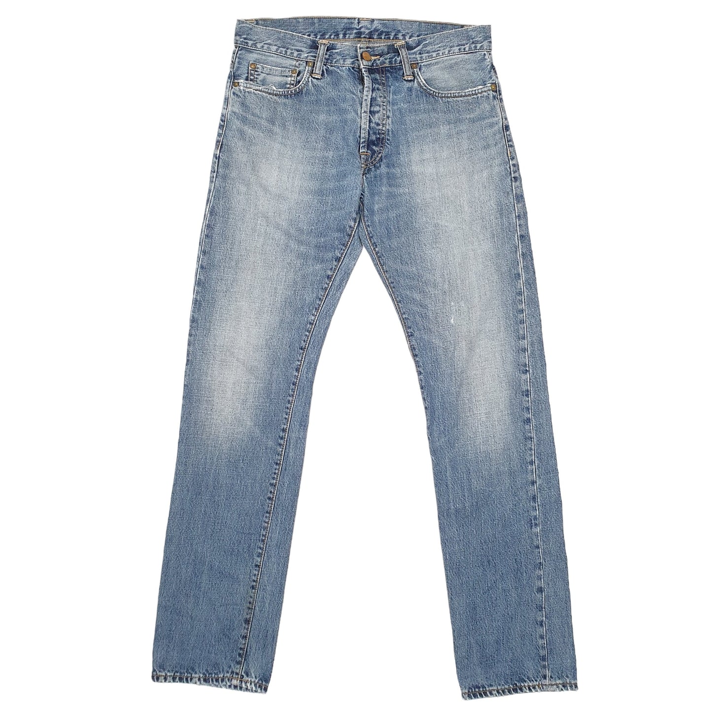 Mens Blue Carhartt Tapered Klondike WIP Casual JeansW32 L32