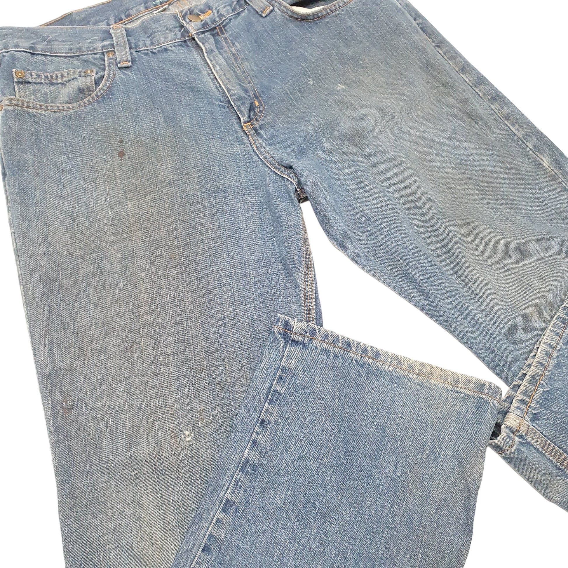 Mens Blue Carhartt Relaxed B320 JeansW36 L32