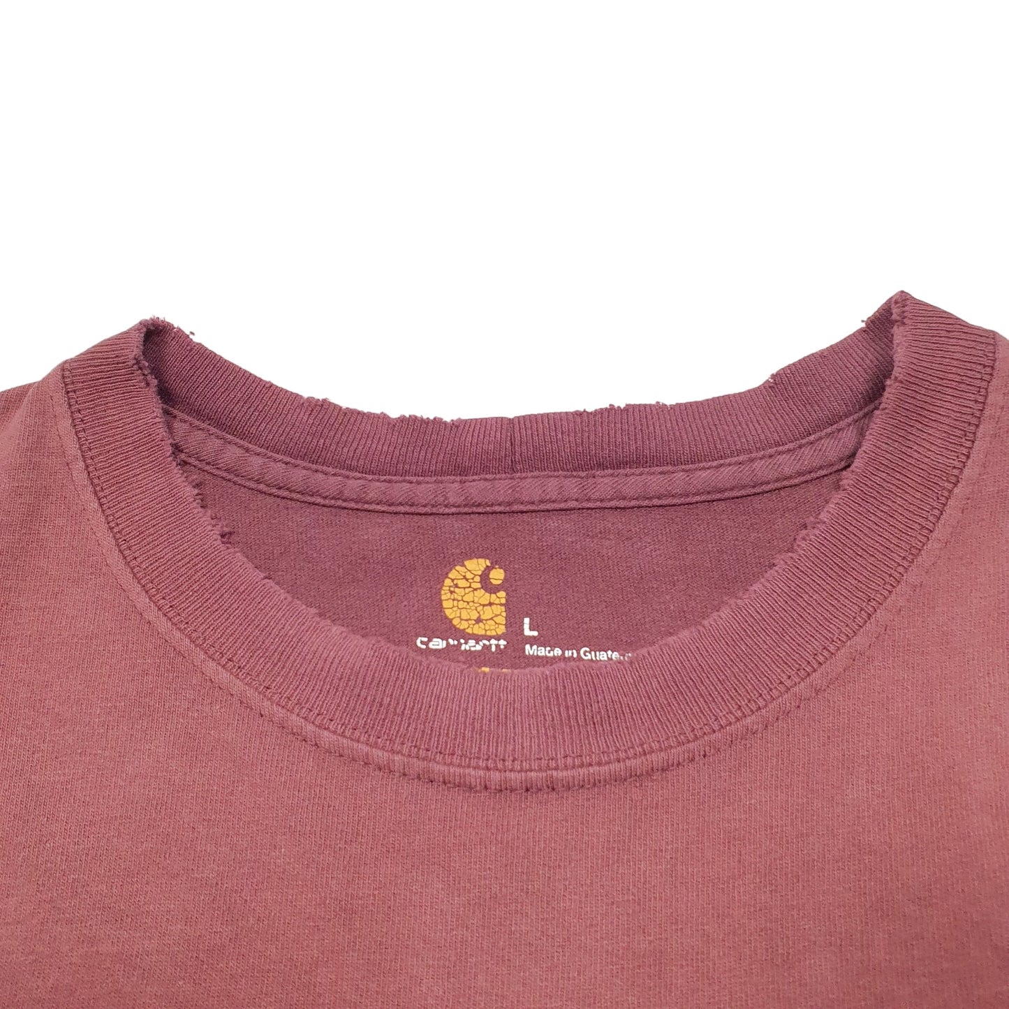 Mens Burgundy Carhartt Carpenter Short Sleeve T Shirt