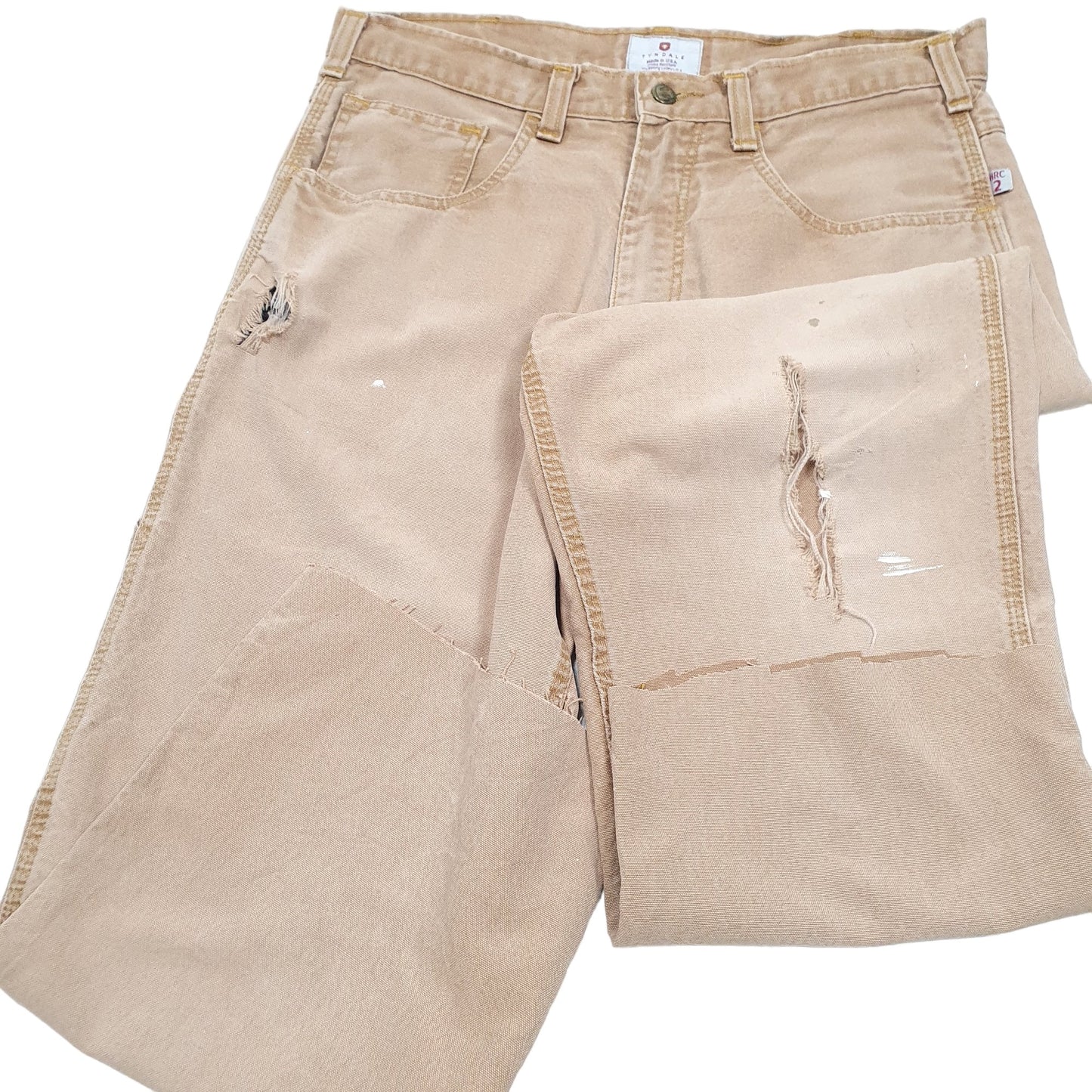 Mens Tan Tyndale Made In USA Cut Offs Carpenter Trousers