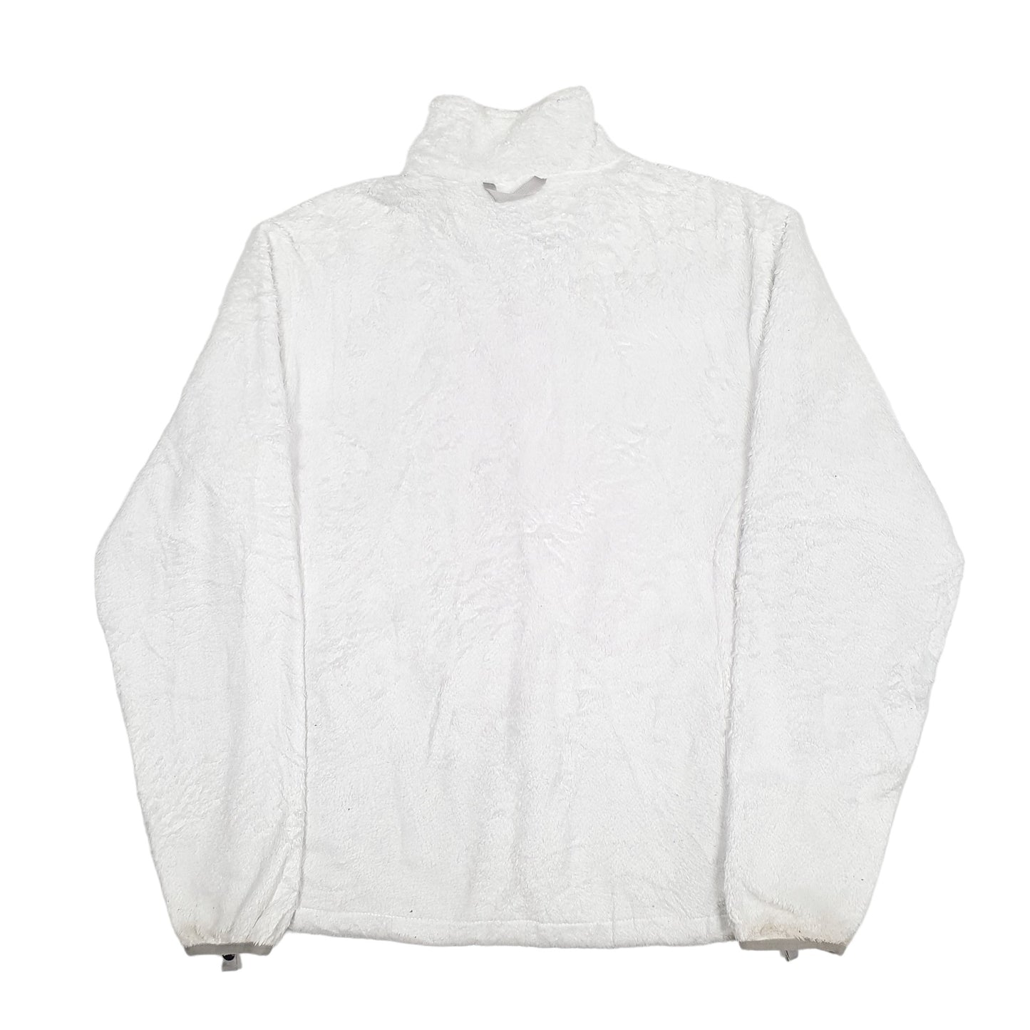 Womens White The North Face Fluffy Full Zip Jumper