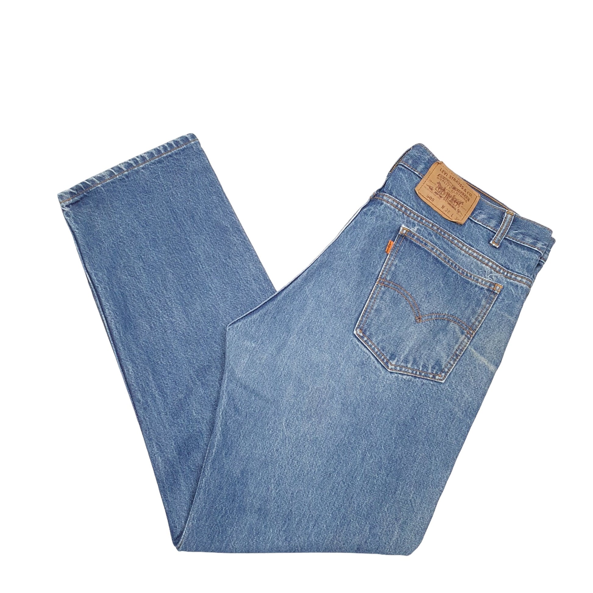 Mens Blue Levis Vintage Orange Tab 90s 505 JeansW38 L30