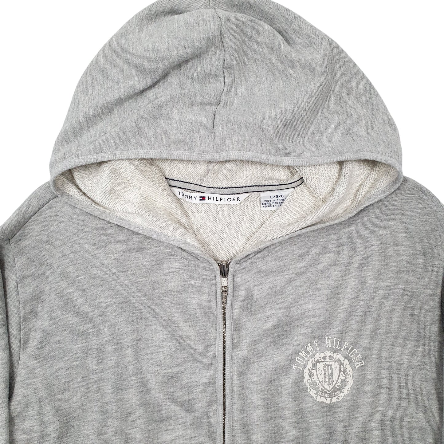 Mens Grey Tommy Hilfiger Half Zip Hoodie Jumper