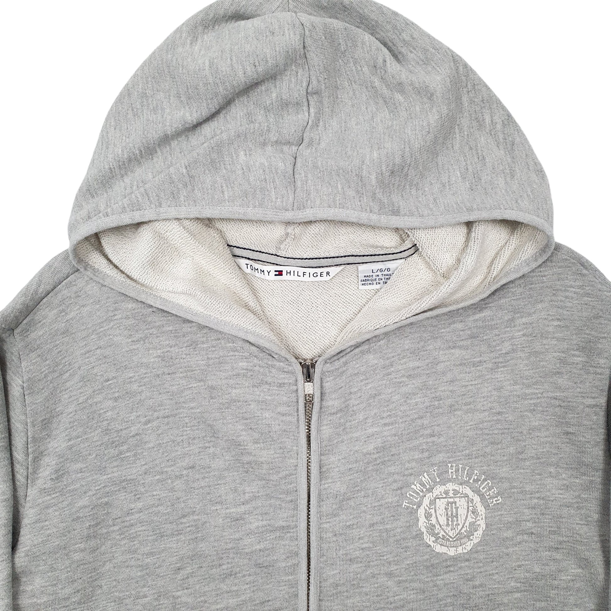 Mens Grey Tommy Hilfiger Half Zip Hoodie Jumper