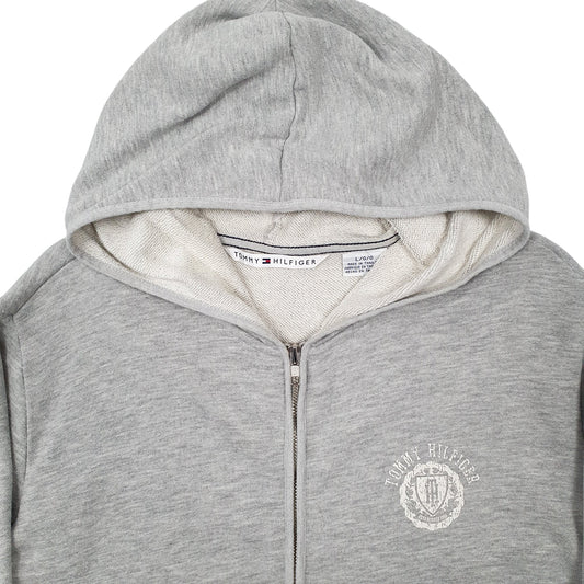 Mens Grey Tommy Hilfiger Half Zip Hoodie Jumper