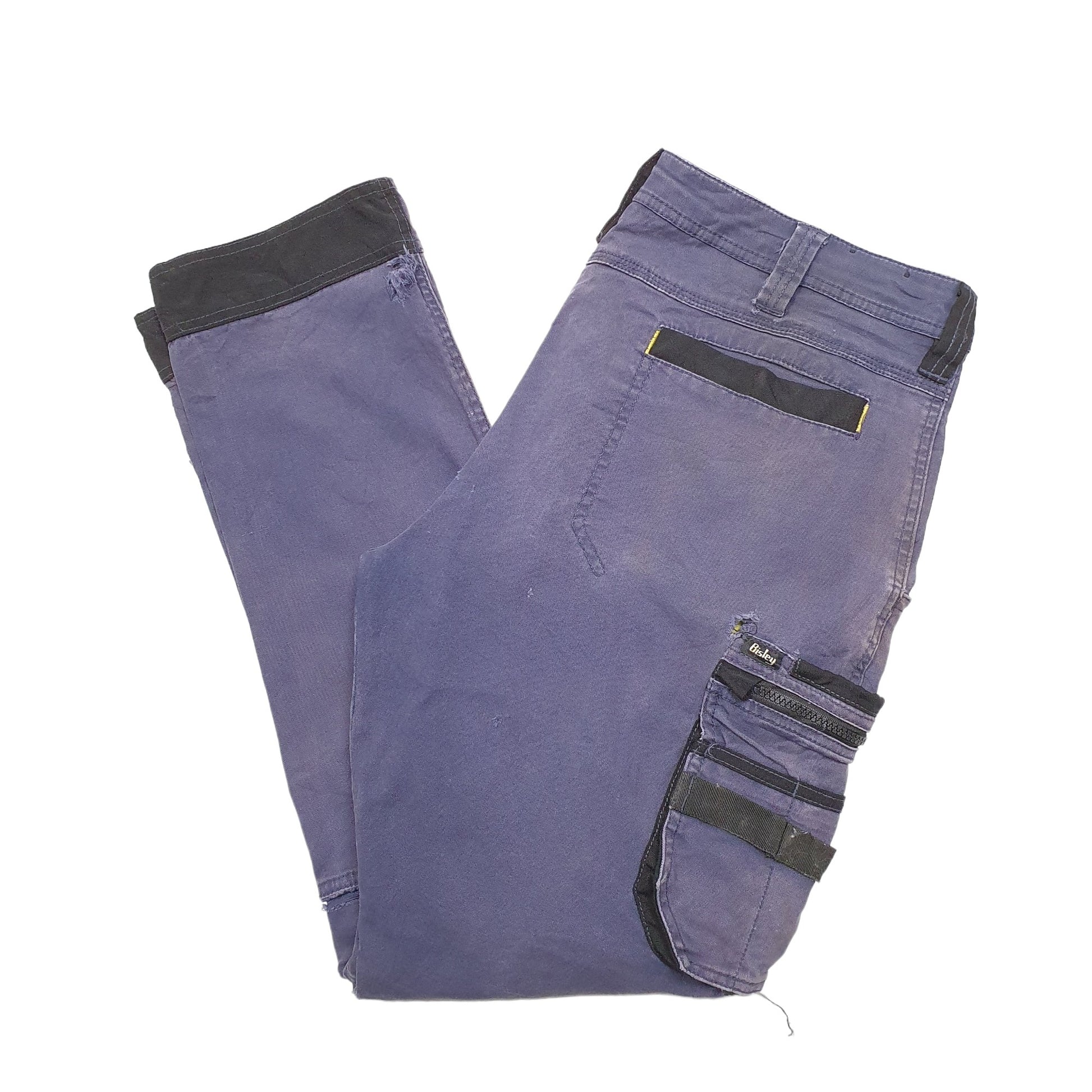 Mens Blue Bisley  Cargo Trousers