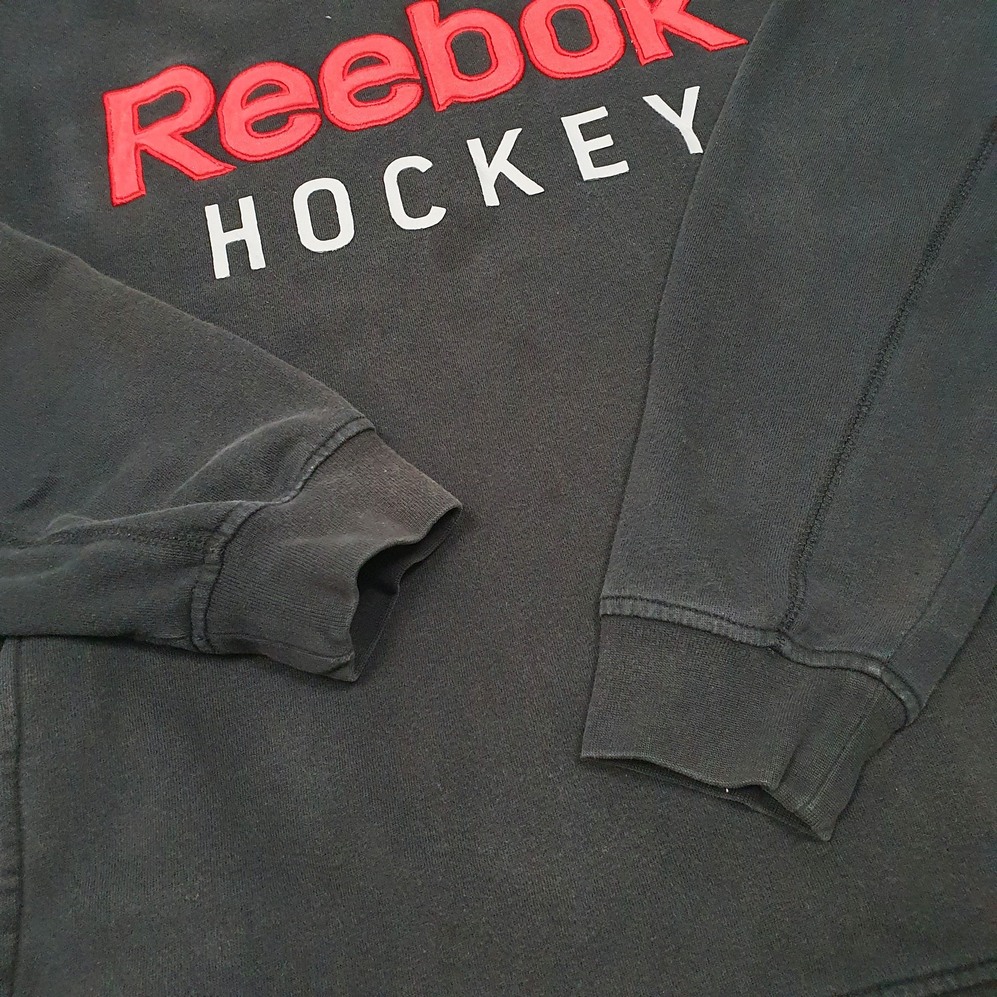 Mens Black Reebok Hockey Hoodie Jumper