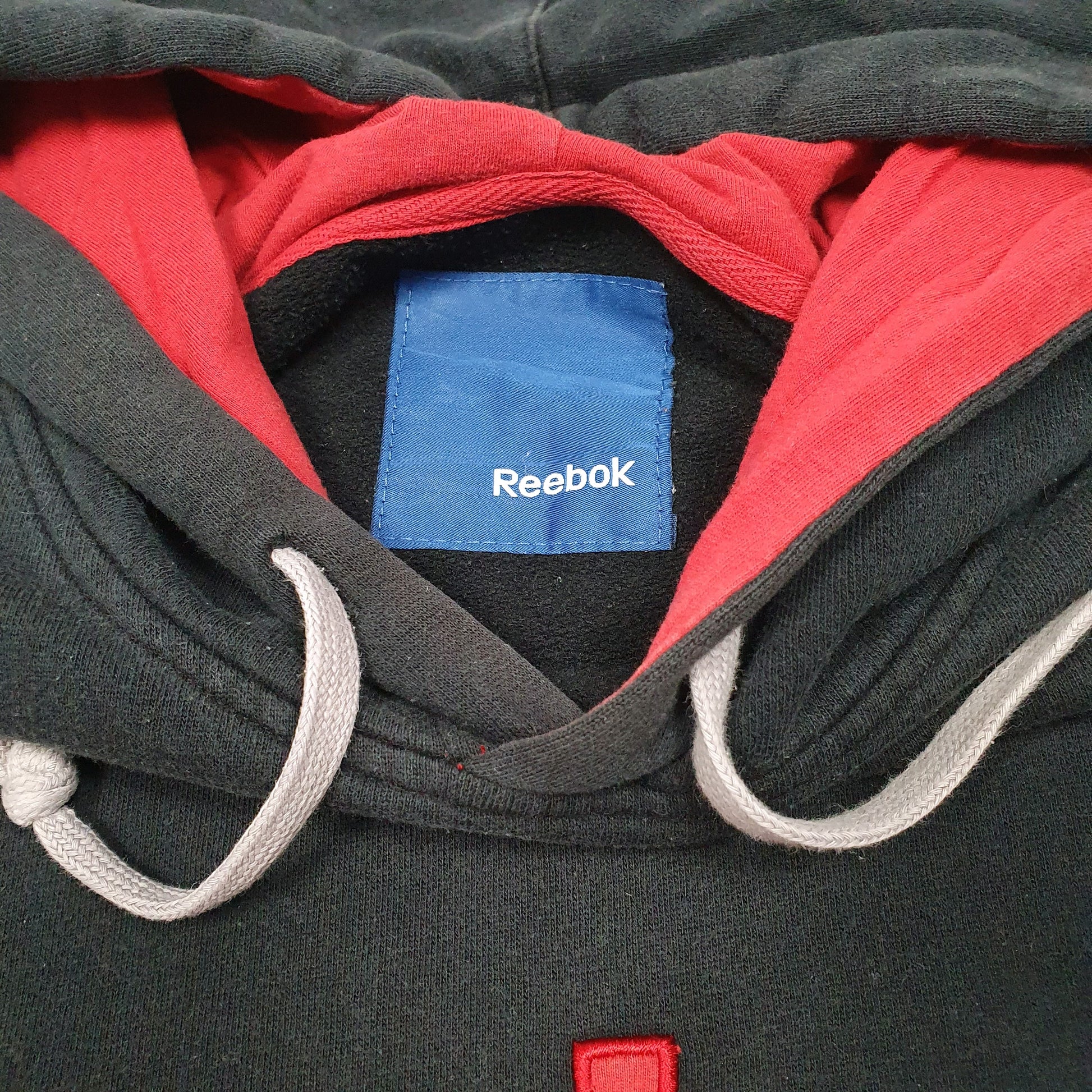 Mens Black Reebok Hockey Hoodie Jumper