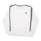 Mens White Adidas  Crewneck Jumper