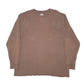 Mens Brown Dickies Pocket Workwear Long Sleeve T Shirt