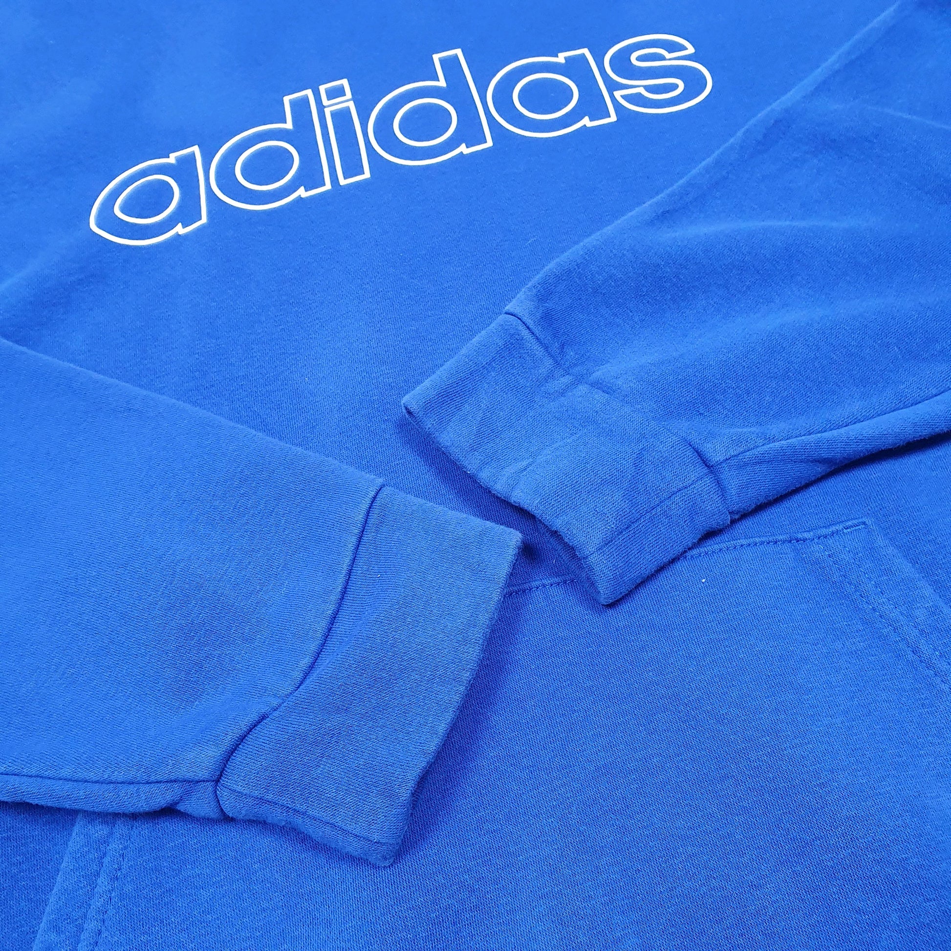Mens Blue Adidas  Hoodie Jumper