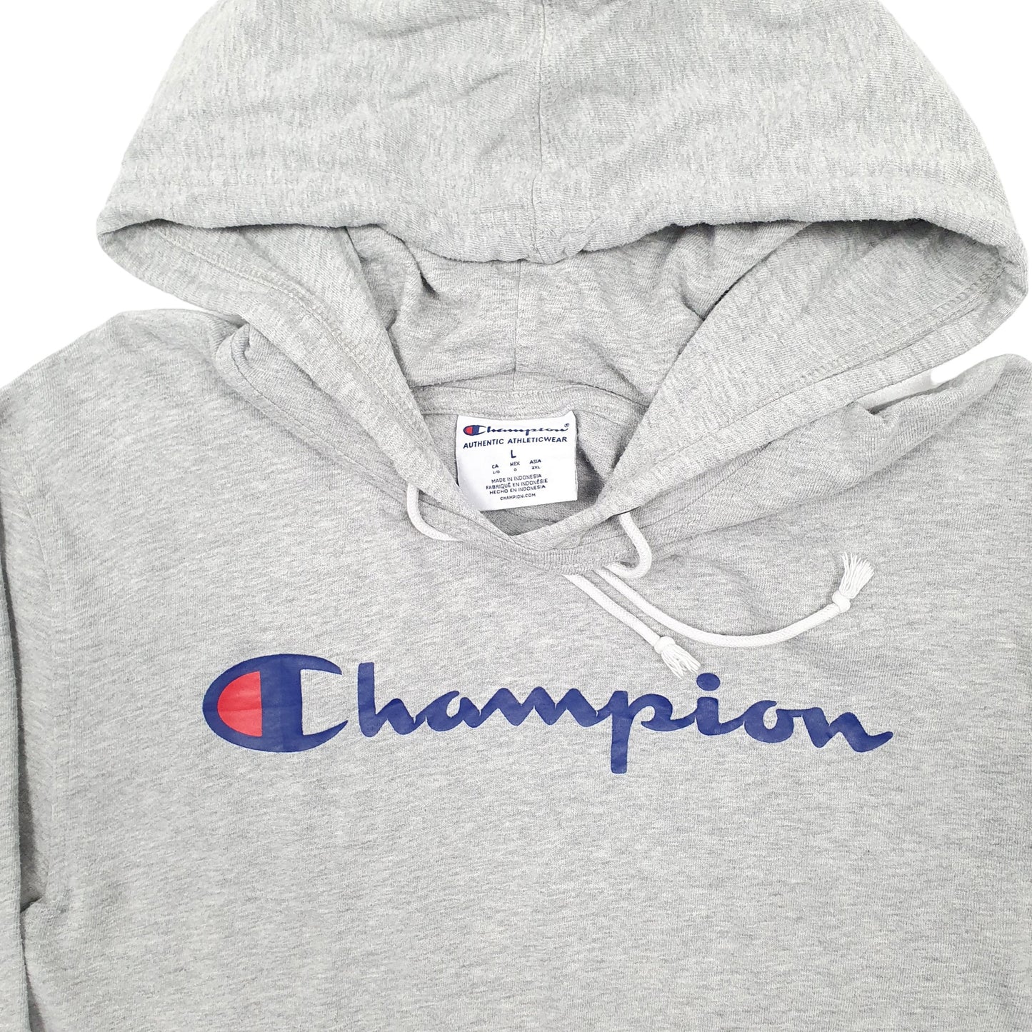 Mens Grey Champion Lightweight Hoodie Jumper