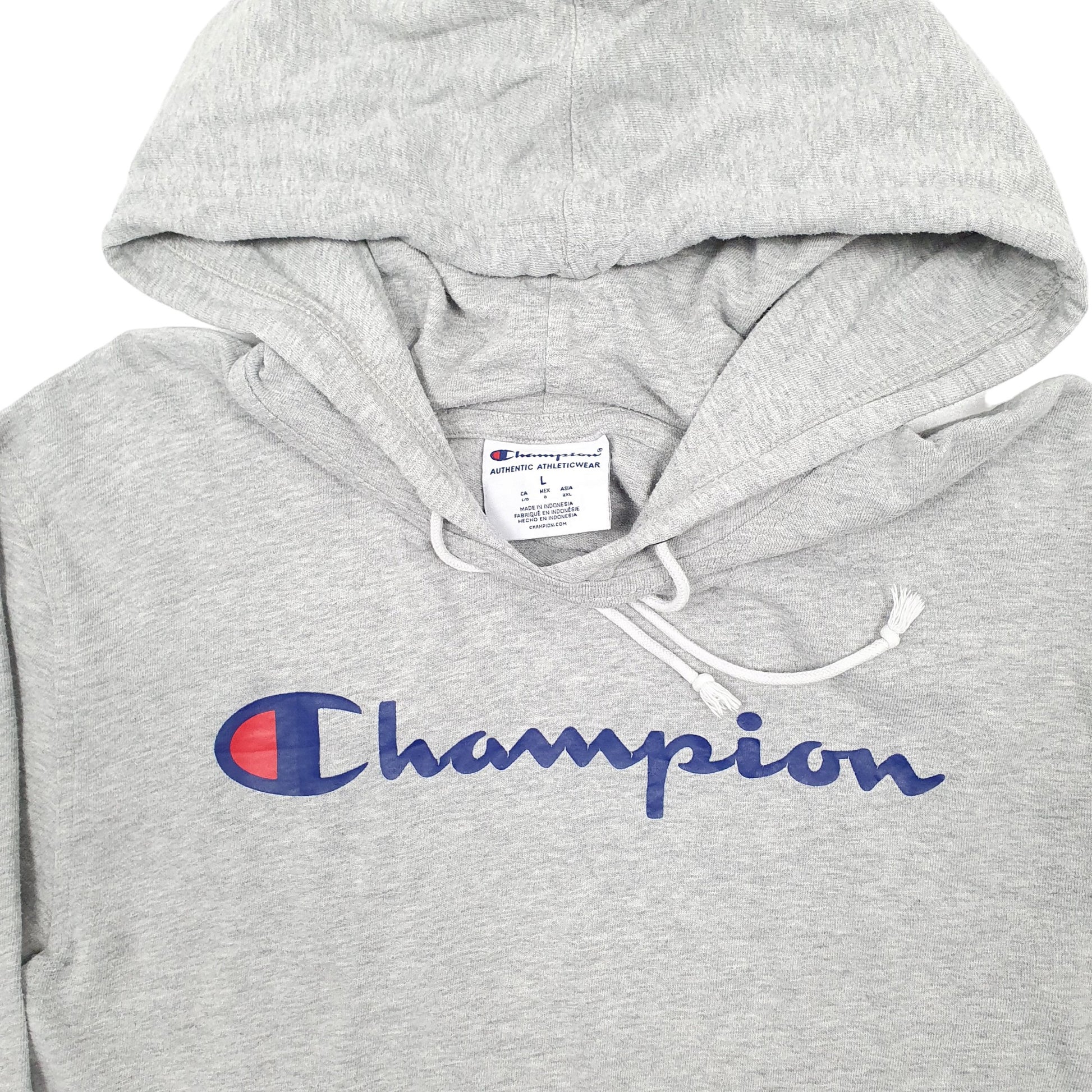Mens Grey Champion Lightweight Hoodie Jumper