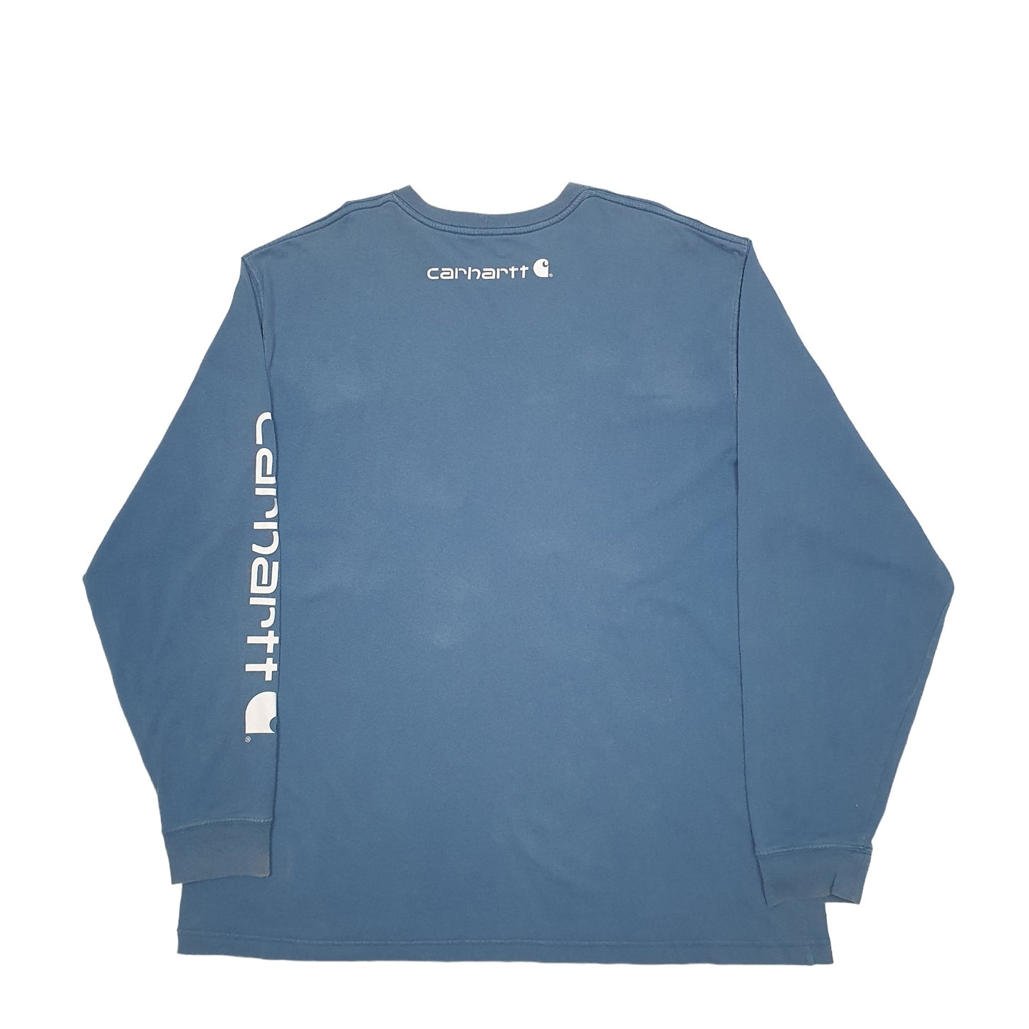 Mens Blue Carhartt  Long Sleeve T Shirt