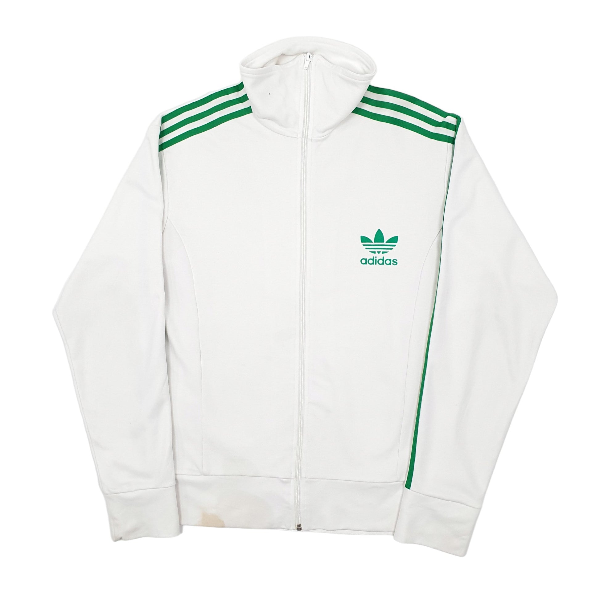 Mens White Adidas Originals  Full Zip Jumper
