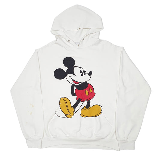 Mens White Disney Mickey Mouse Hoodie Jumper