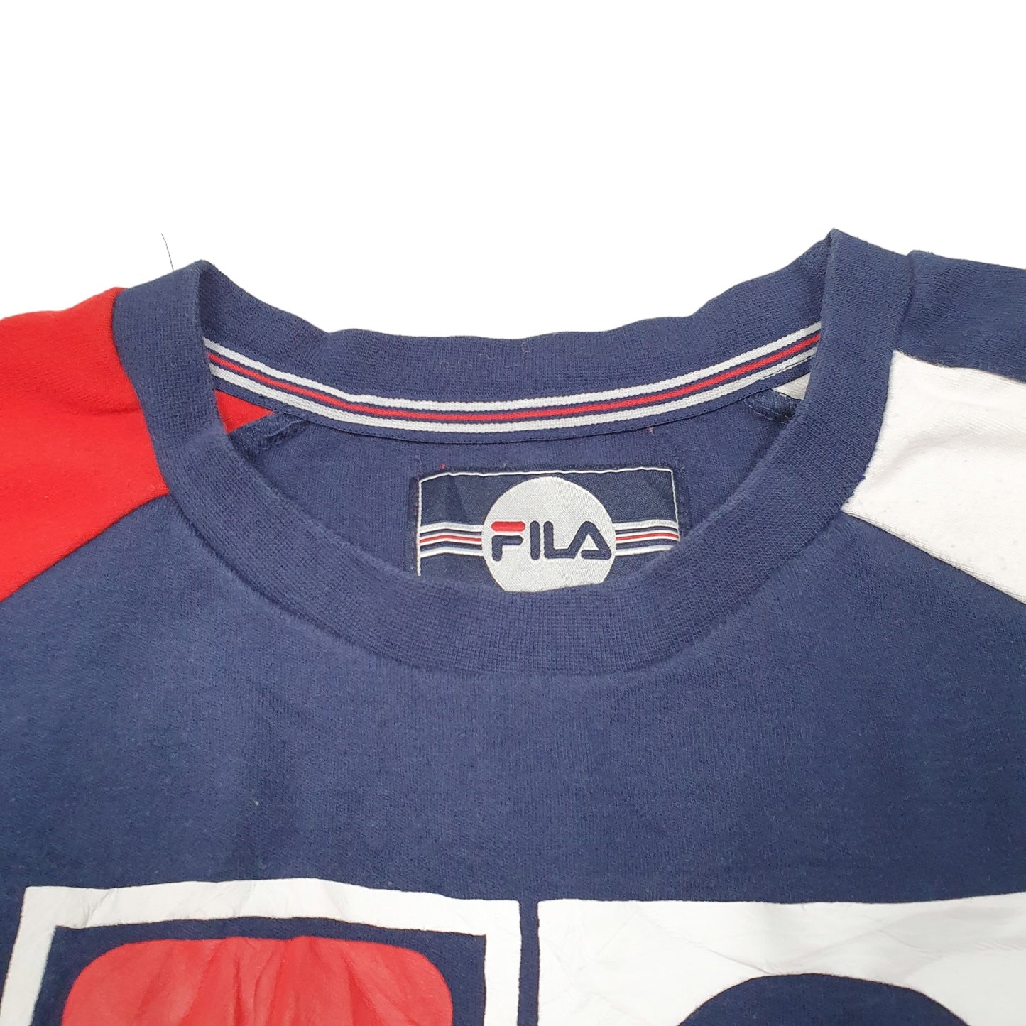 Mens Navy Fila  Crewneck Jumper