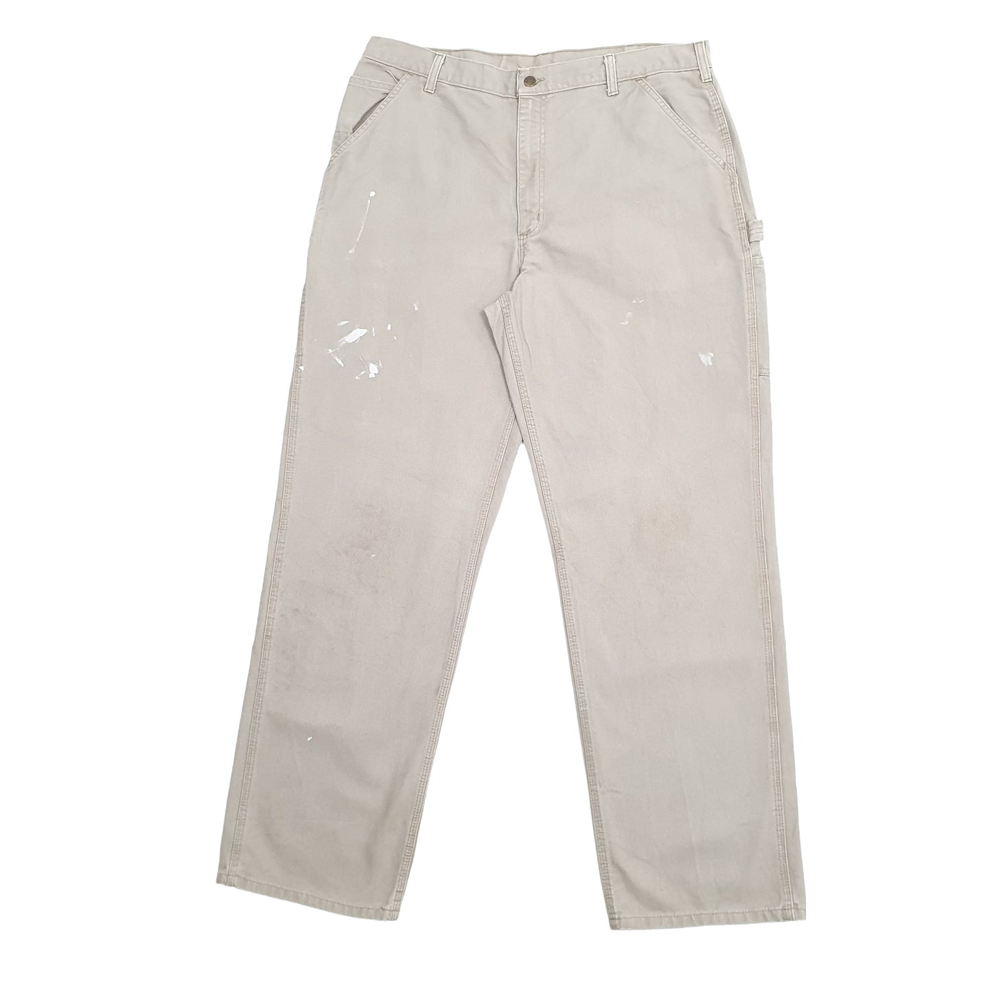 Mens Beige Carhartt  Carpenter Trousers
