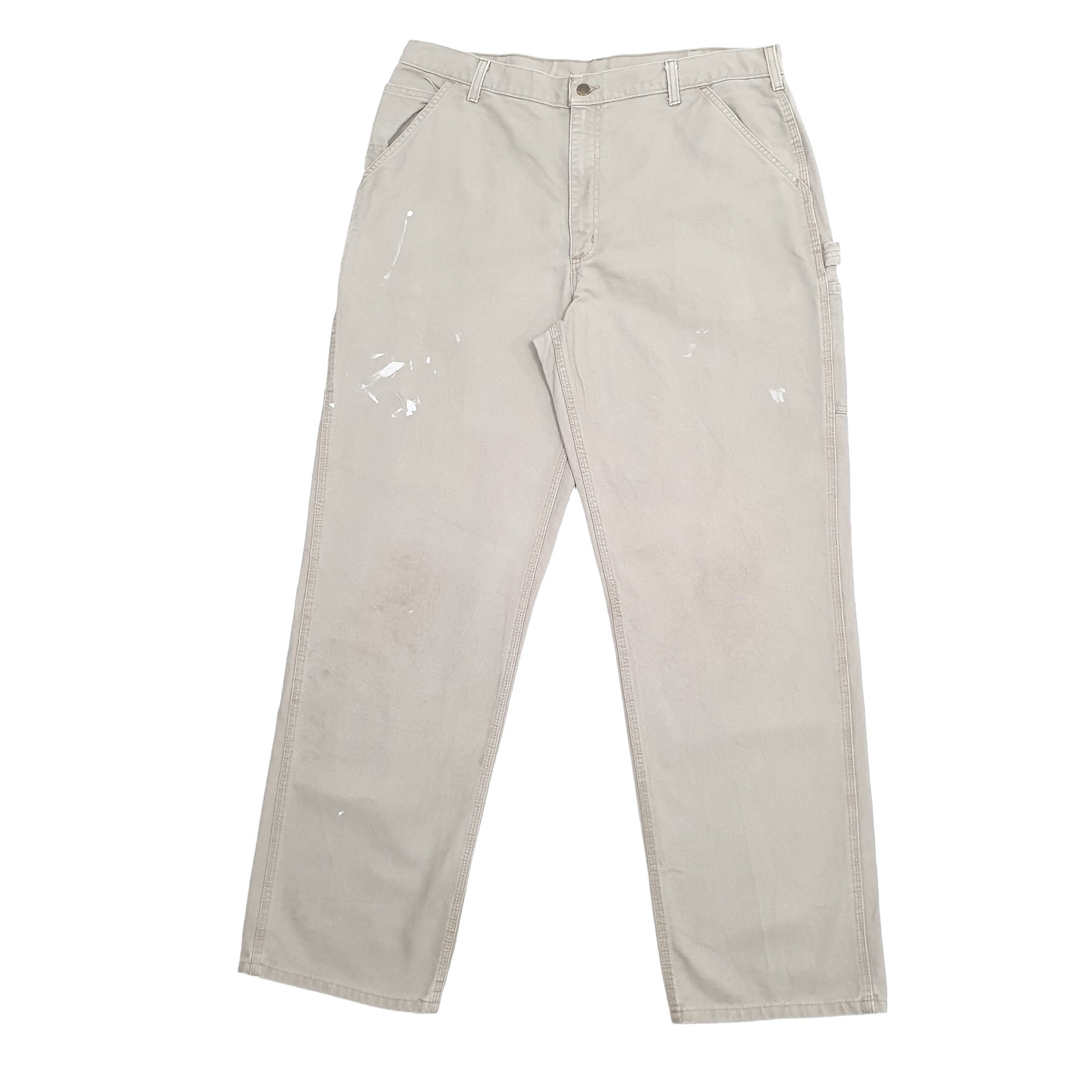 Mens Beige Carhartt  Carpenter Trousers