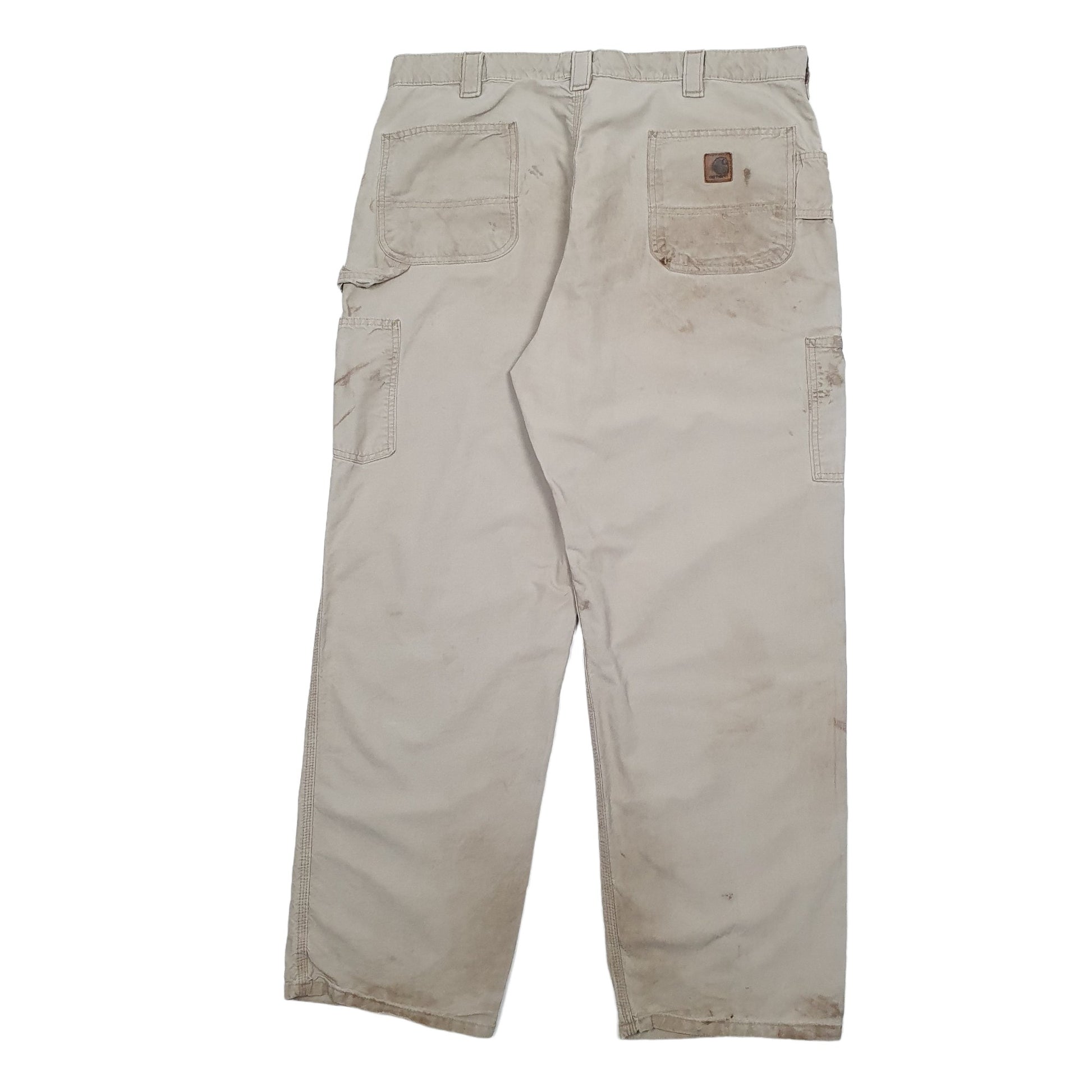 Mens Cream Carhartt  Carpenter Trousers