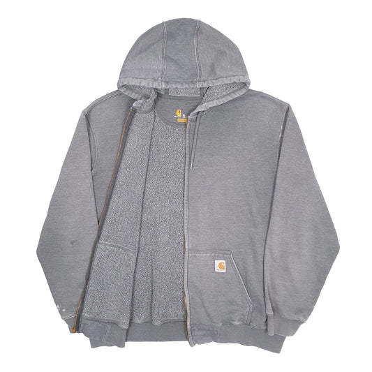 Mens Grey Carhartt Hoodie Full Zip Jumper