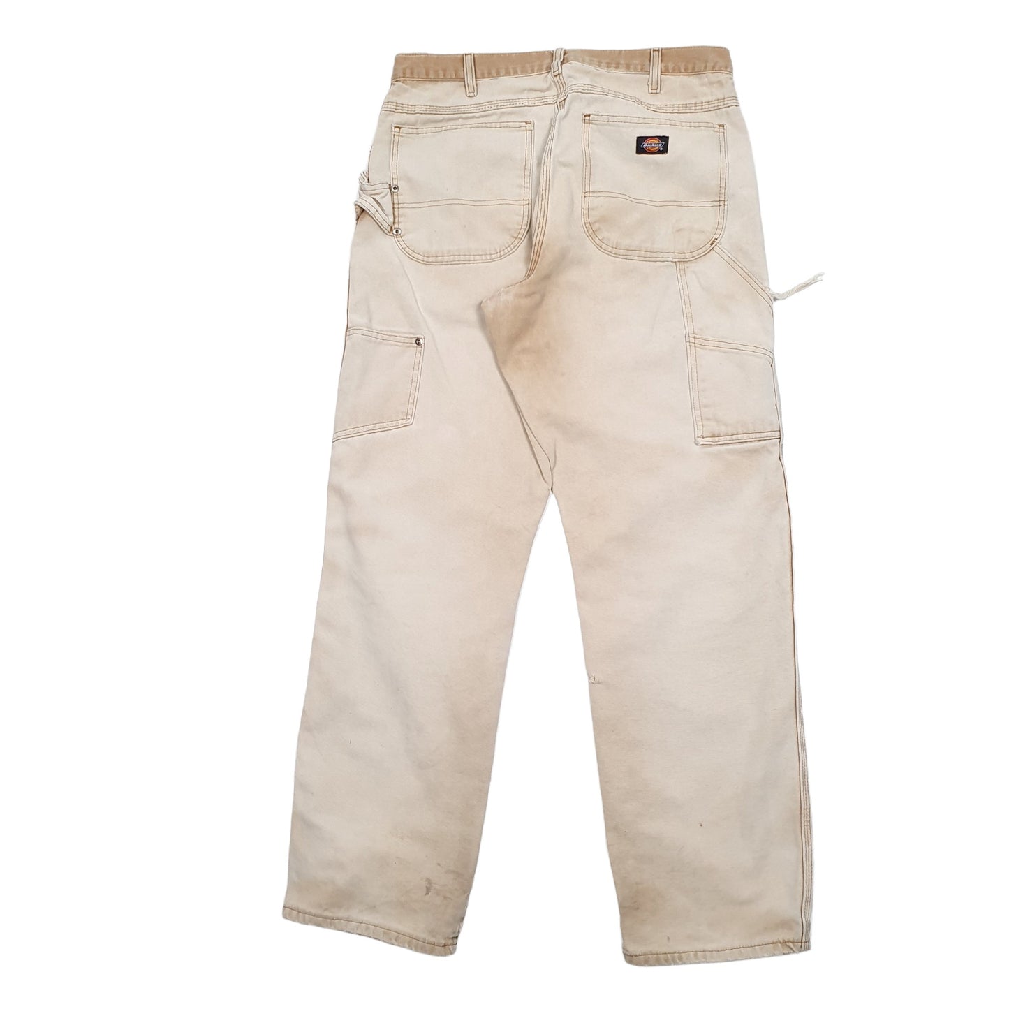 Mens Beige Dickies  Carpenter Trousers