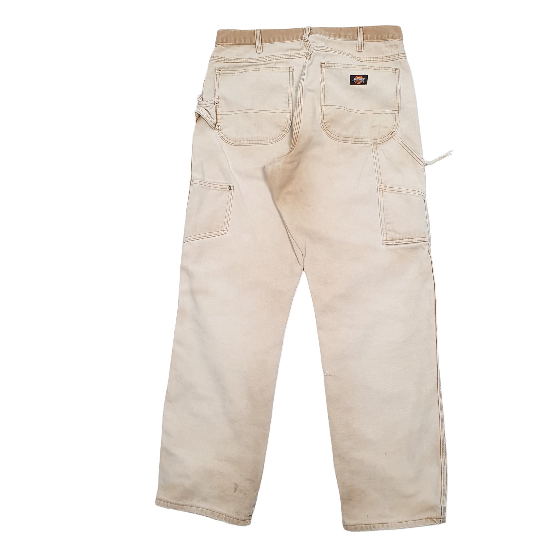 Mens Beige Dickies  Carpenter Trousers