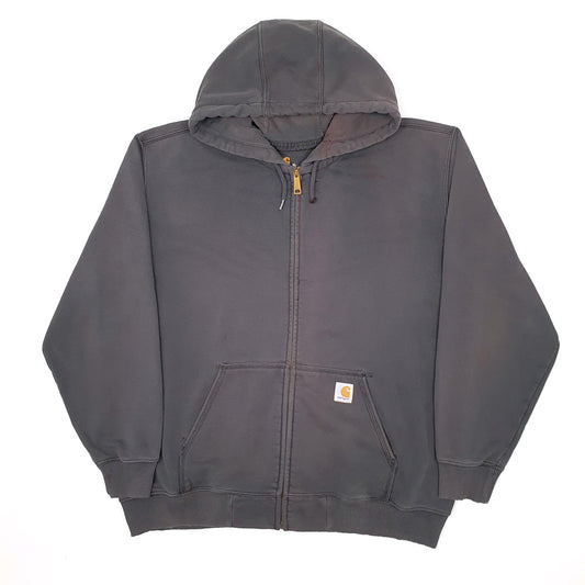 Mens Grey Carhartt Hoodie Full Zip Jumper