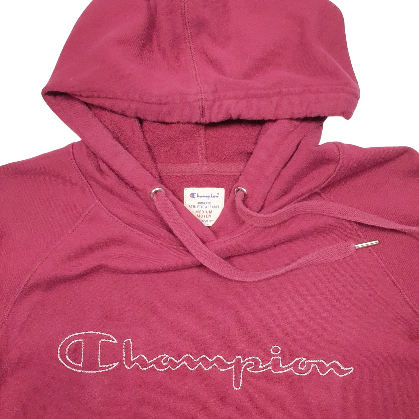 Womens Burgundy Champion  Hoodie Jumper