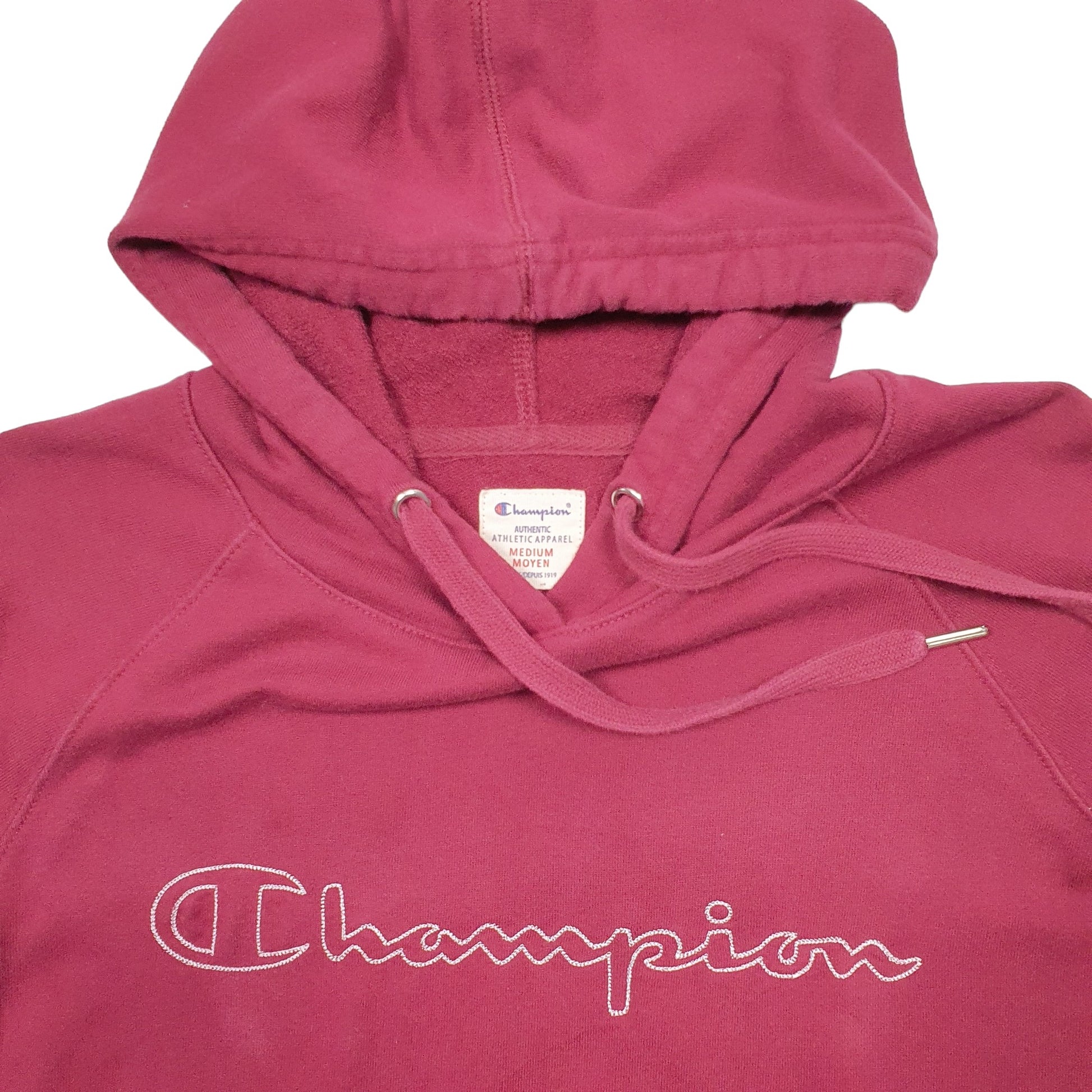 Womens Burgundy Champion  Hoodie Jumper