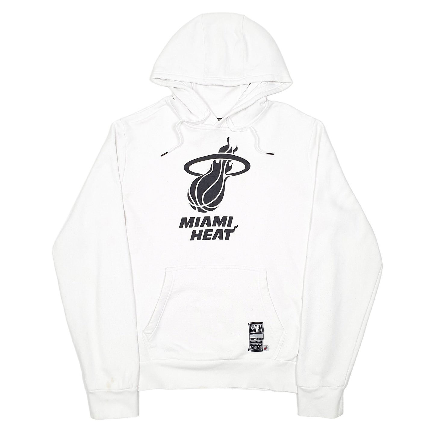 Mens White NBA Basketball Miami Heat Hoodie Jumper