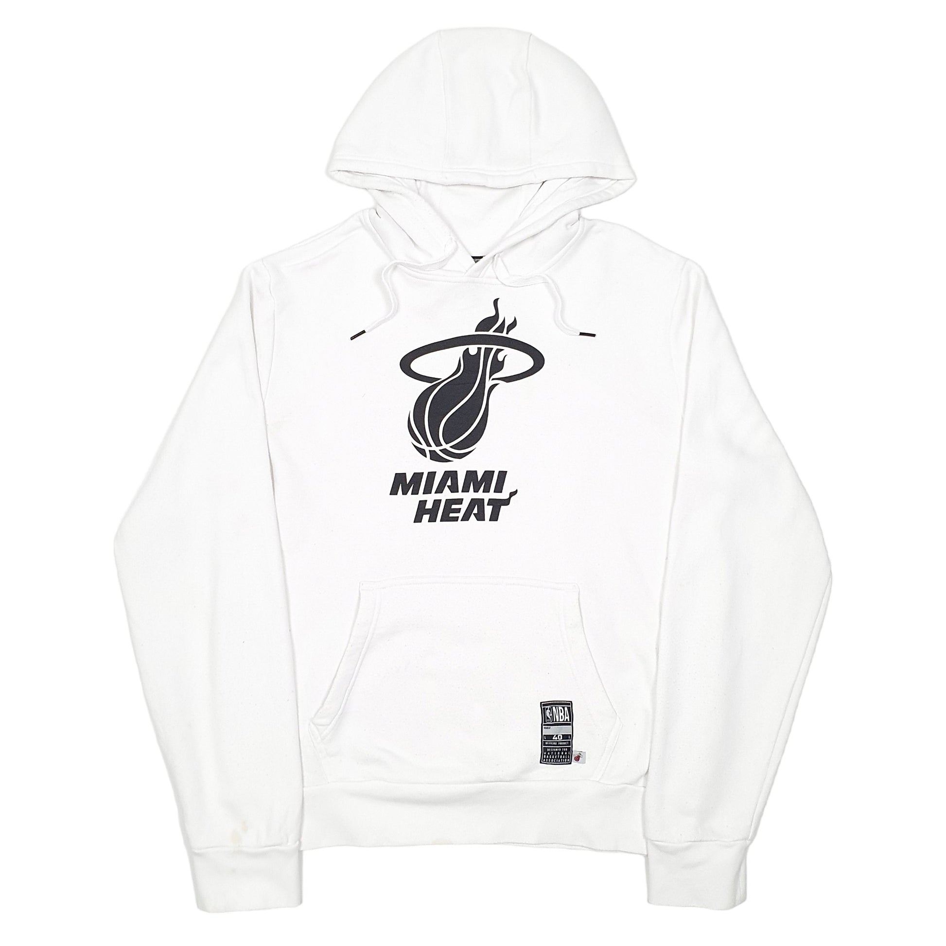 Mens White NBA Basketball Miami Heat Hoodie Jumper