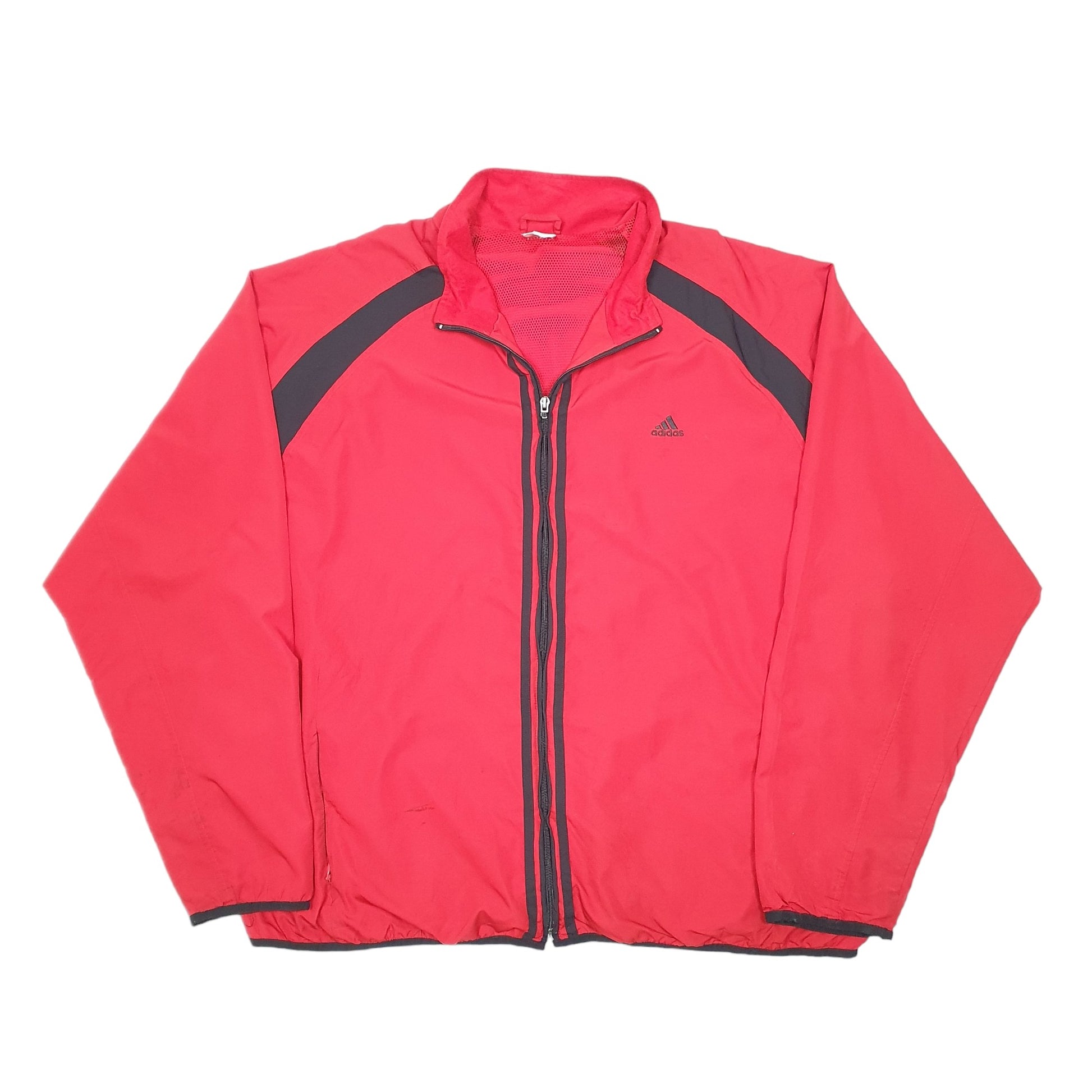 Mens Red Adidas Lightweight Running Workout  Coat