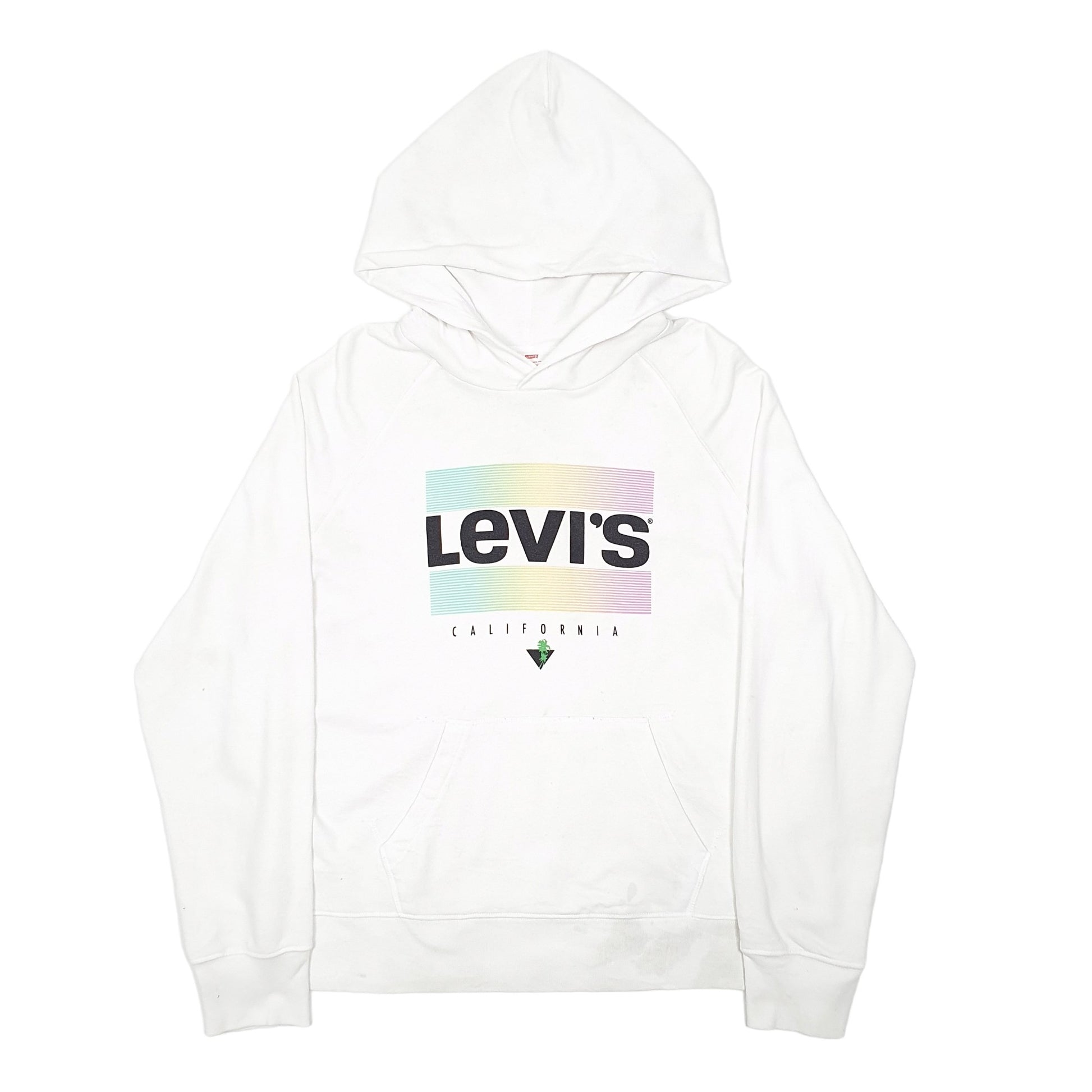 Mens White Levis California Hoodie Jumper