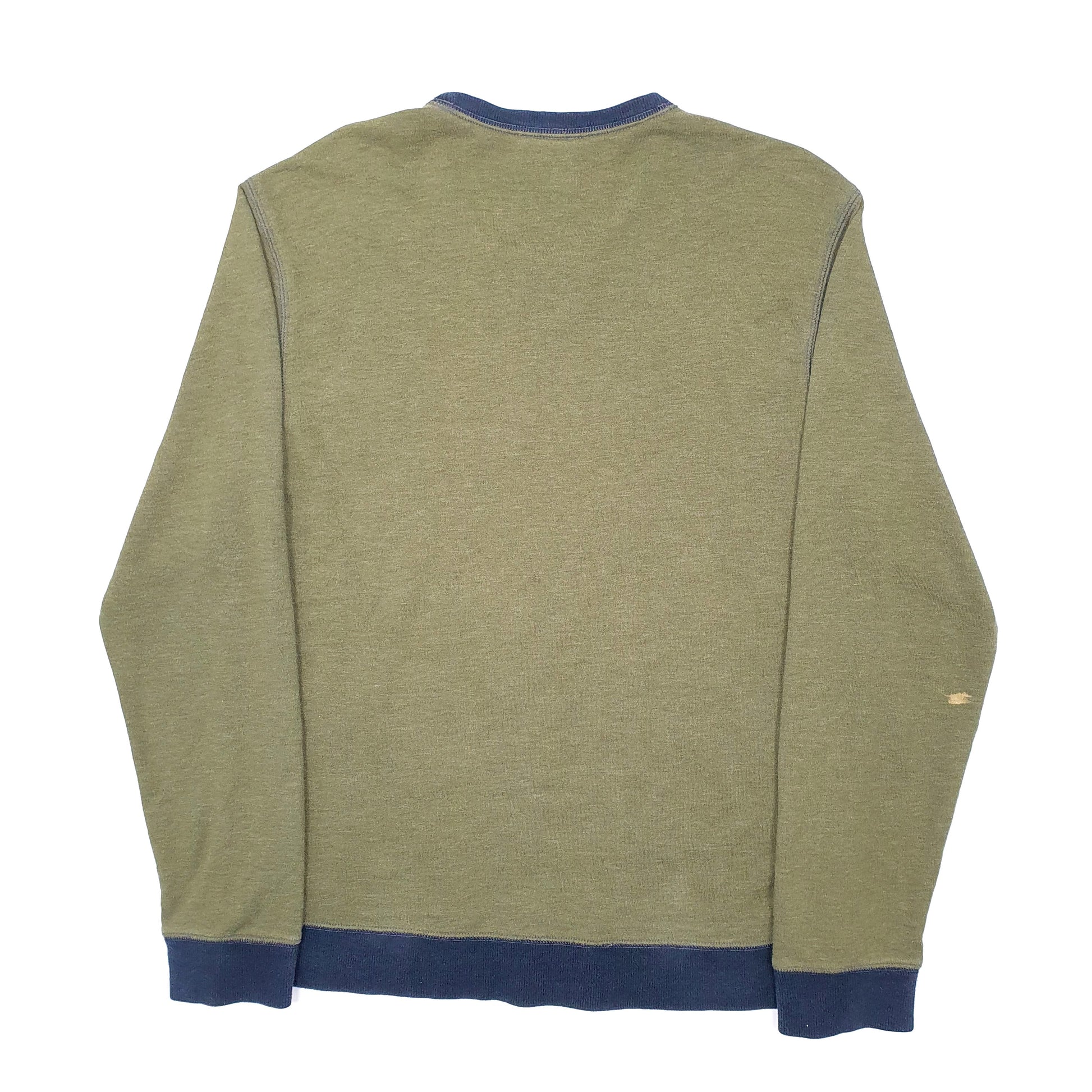 Mens Green Calvin Klein Lightweight Crewneck Jumper