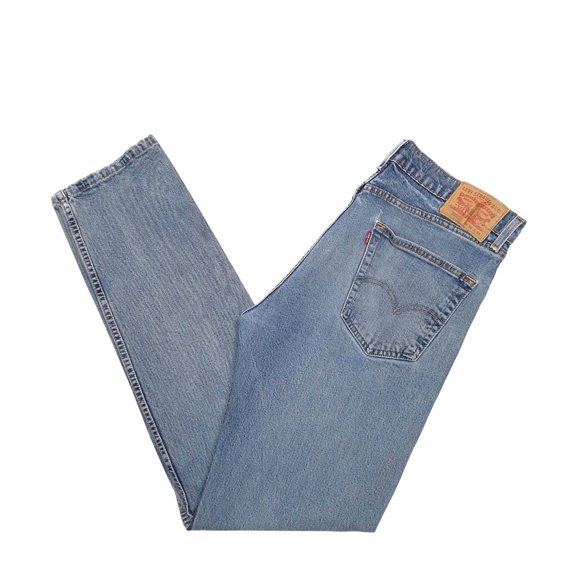 Mens Blue Levis  505 JeansW34 L34
