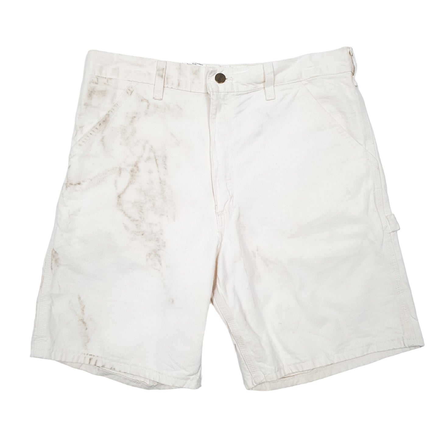 Mens Cream Carhartt  Carpenter Shorts