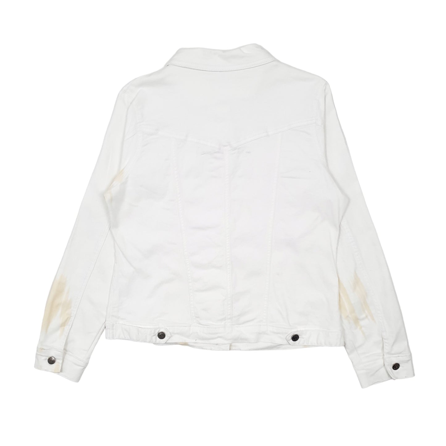 Womens White Lee Riders Trucker  Coat