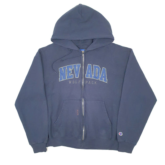 Mens Navy Champion Hoodie Nevada Full Zip Jumper