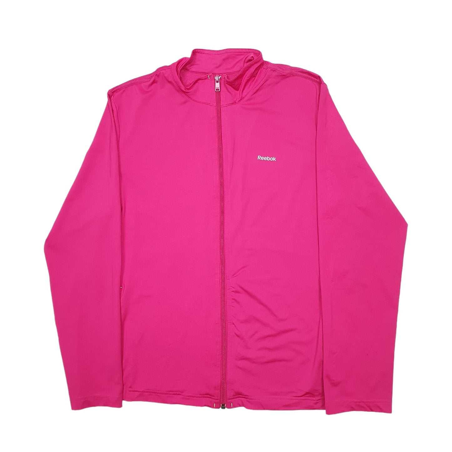 Womens Pink Reebok Active Running Sport Full Zip Jumper