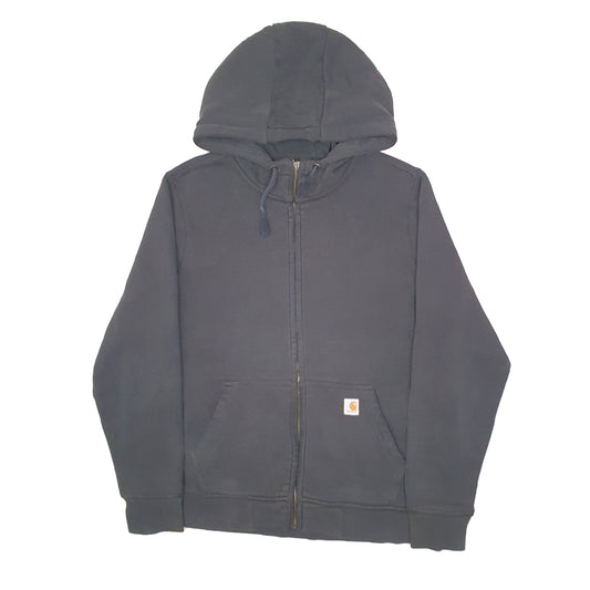 Womens Black Carhartt Thermal Hoodie Workwear Full Zip Jumper