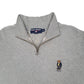 Mens Grey Ralph Lauren Sport Polo Bear Quarter Zip Jumper