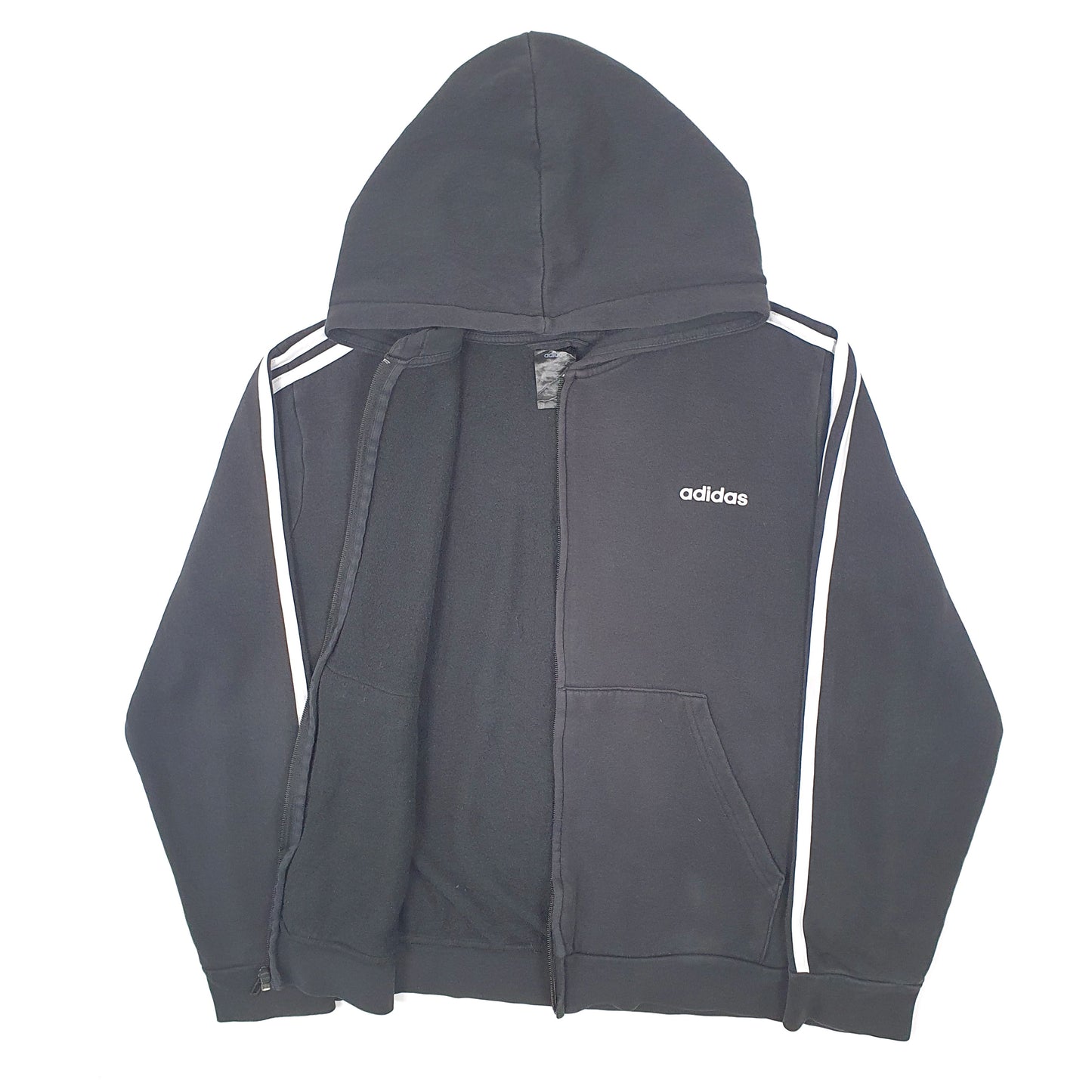 Womens Black Adidas Hoodie Full Zip Jumper