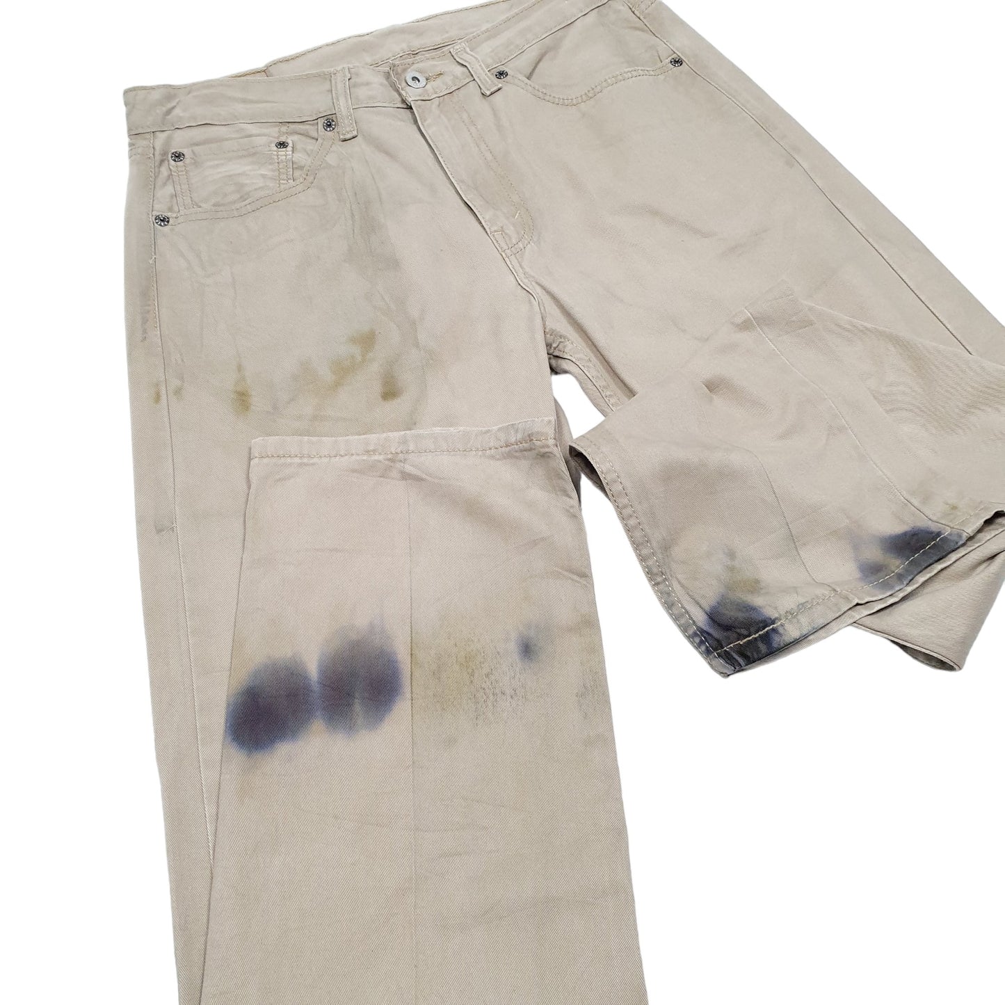 Mens Beige Levis 505 Chino Trousers