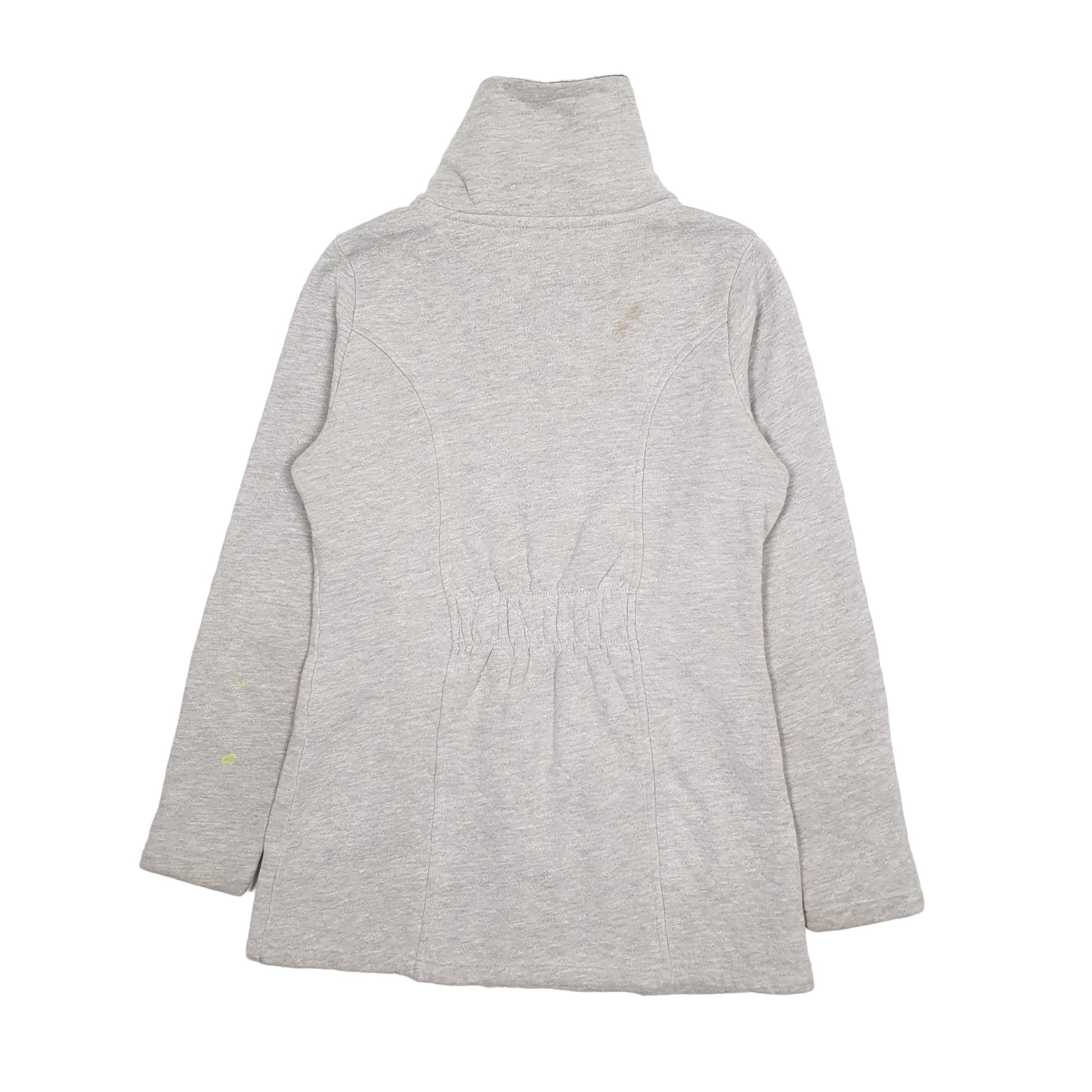 Womens Grey The North Face Longline Trench Fleece Full Zip Jumper