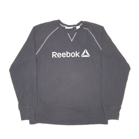 Womens Black Reebok  Crewneck Jumper